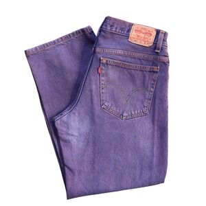 A5 Vintage Levi's 550 Jeans Purple Acid Wash Relaxed Fit 32x28 – 90s Y2K Grunge